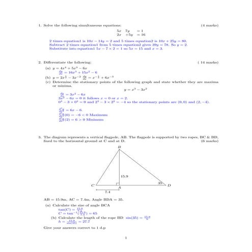 Foundation c2 exam august 2012 sols