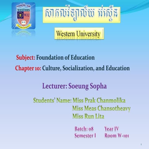 Foundation of education 10