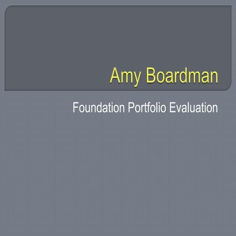 Foundation Portfolio Evaluation
