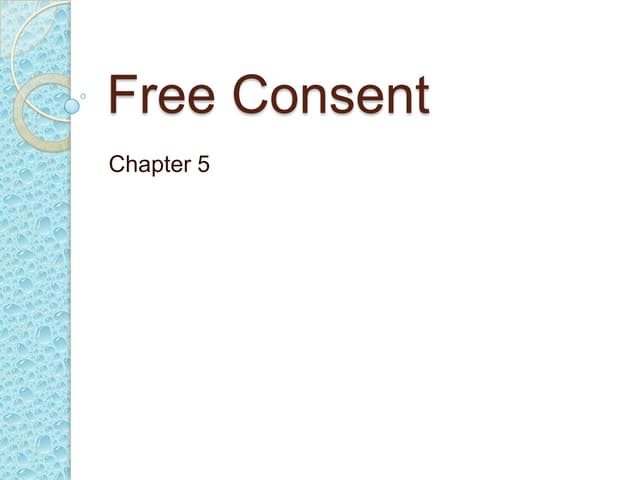 Free consent