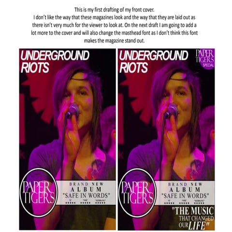 Front cover drafting