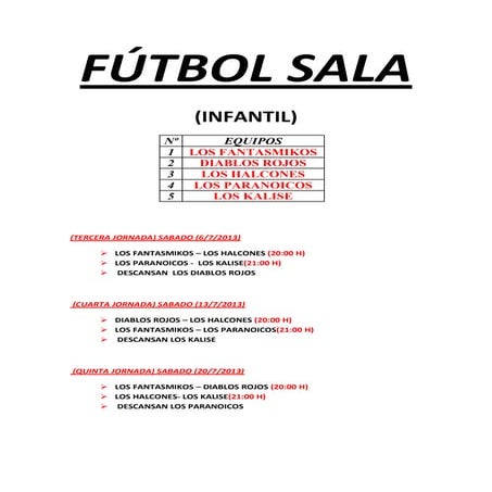 Fútbol sala (liga de grupos)