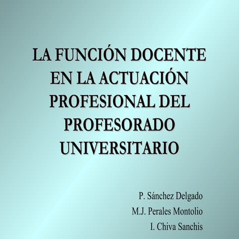 Función el docente universit.