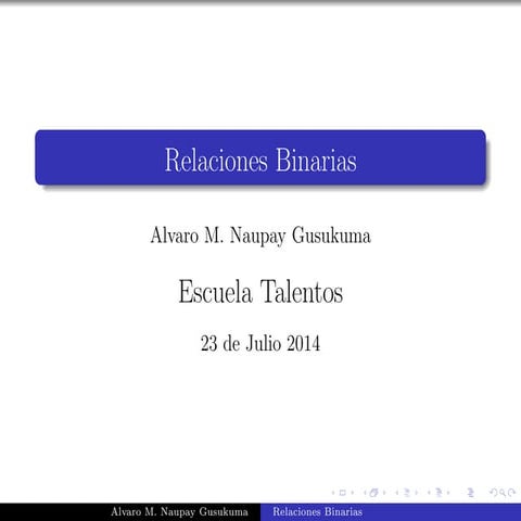 Relaciones binarias