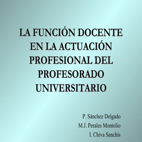 Funciones del docente