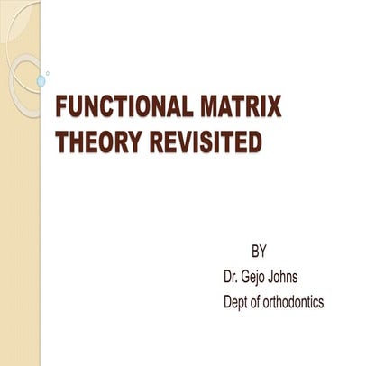 Functional matrix revisited