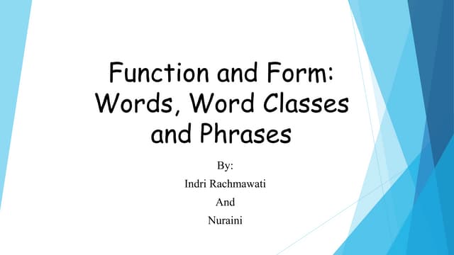 Function and form