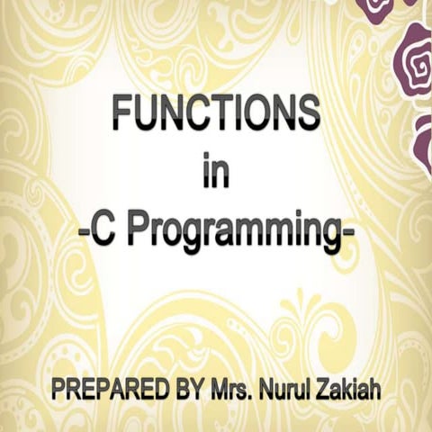 Function in C program
