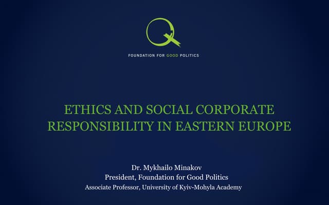 Ethics & Politics