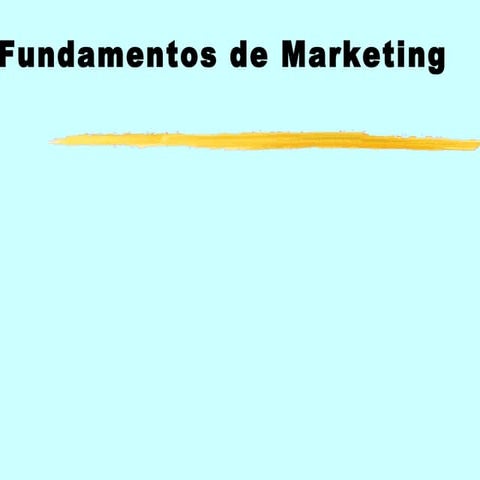 Fundamentos De Marketing - Marketing  