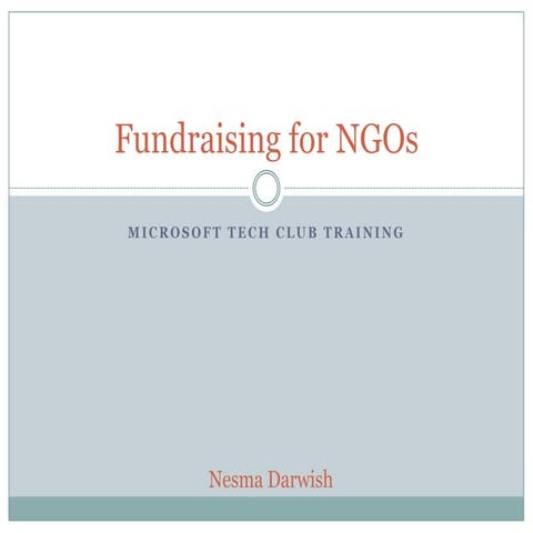 Fundraising - How to get some Fund to your NGO 