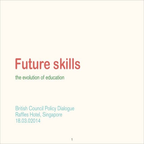 Future skills: the evolution of education