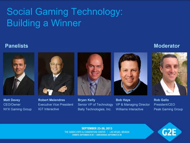 G2E Social Gaming Technology- Building a Winner