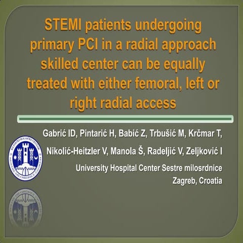 Gabric ID - AIMRADIAL 2013 - Radial in STEMI