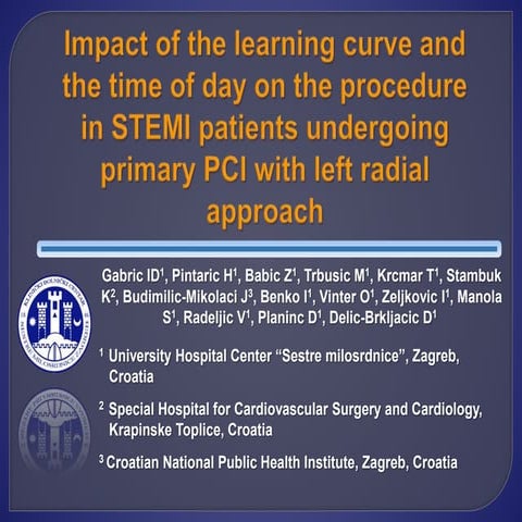 Gabric ID - AIMRADIAL 2014 - Primary PCI and left radial approach