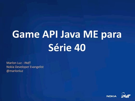 Game API – Java ME Série 40