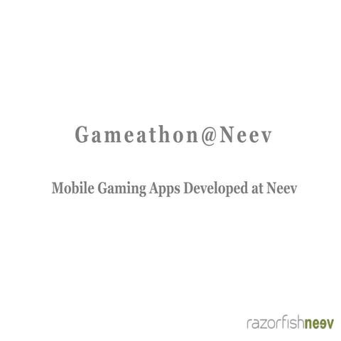Gameathon @ Neev