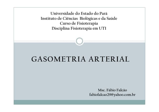 Gasometria arterial