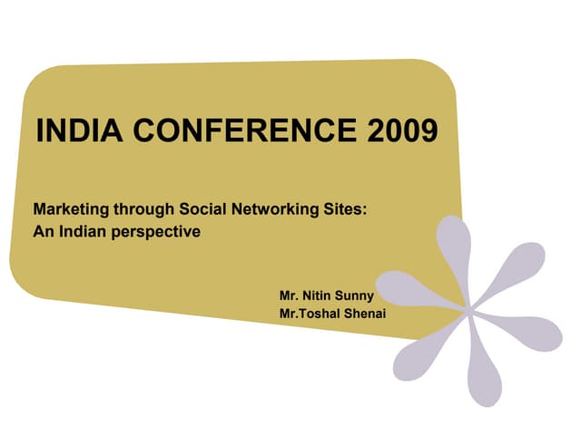 GCA Presentation on Social media marketing in India