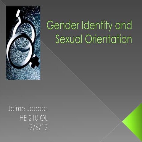 Gender identity and sexual orientation
