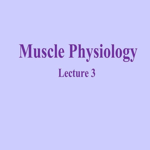 General physiology lecture 3