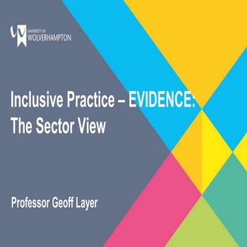Inclusive Practice - Evidence: The Sector View