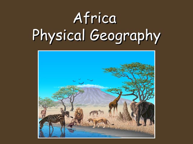 Geog. of africa