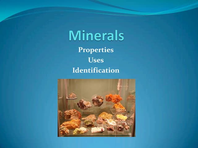Mineral  Lecture