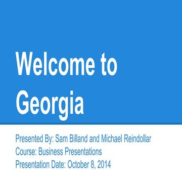 Georgia U.S. State Presentation