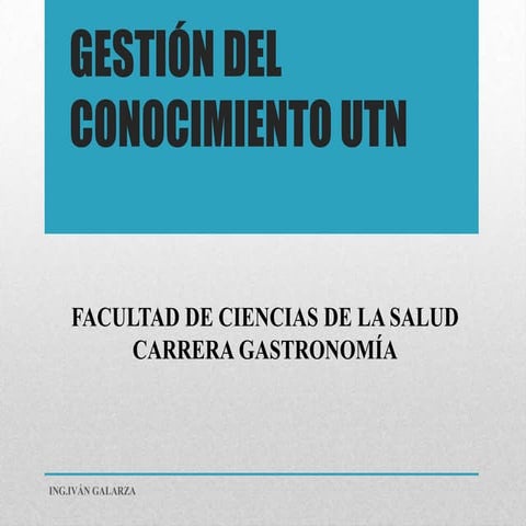 Gestión del conocimiento utn