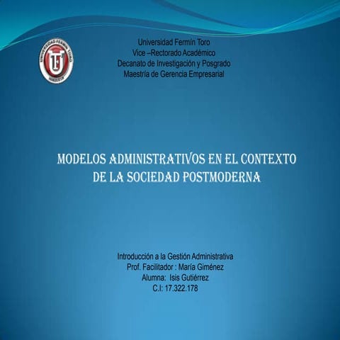 modelos  administrativos