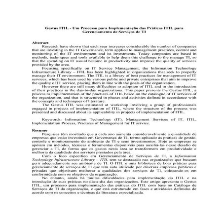 Gestus itil   um processo para  implementa�o das pr�ticas itil para gerenciam...