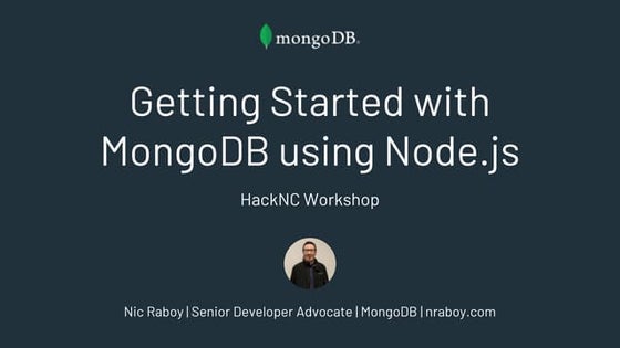 Getting Started with MongoDB using Node.js