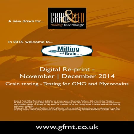 Grain testing - Testing for GMO and Mycotoxins
