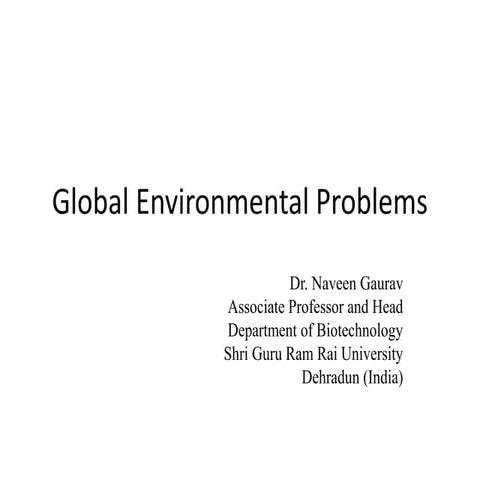 Global environmental problems