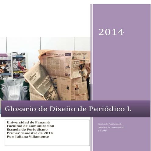 Glosario de diseño de periódicos 2014