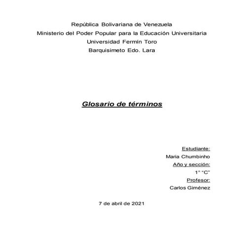 Glosario de términos