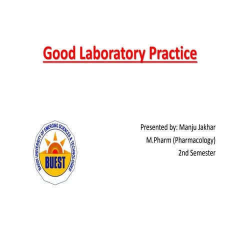 Good laboratory practice