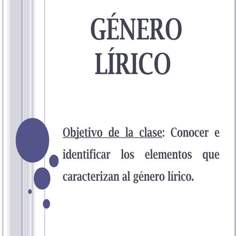 Género lírico (clase 13 de junio) 1° medio c