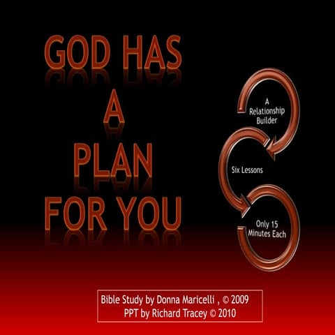 God Has A Plan For You - Lesson 5
