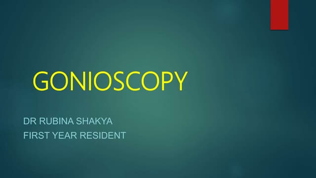 Gonioscopy