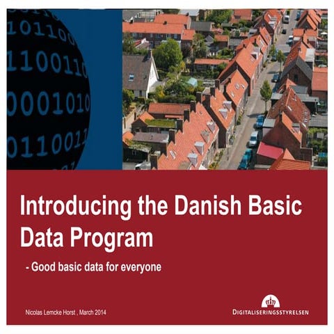 EDF2014: Nicolas Lemcke Horst, Ambassador of the Danish Basic Data Programme,...