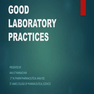 Good laboratory practices