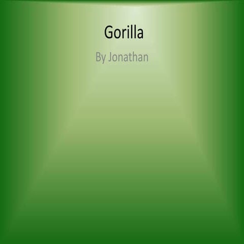 Gorilla by Jonathan
