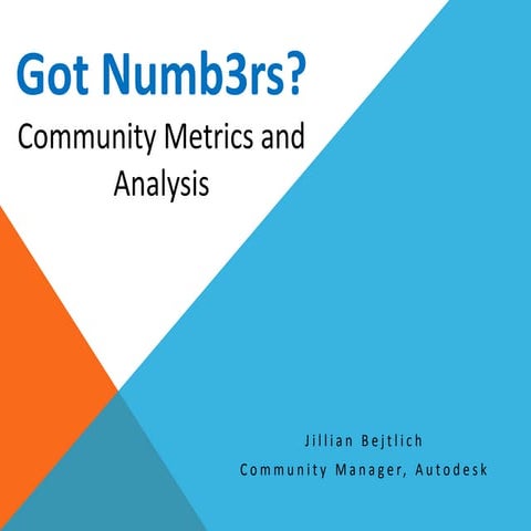 Got Numb3rs? Community Metrics and Analysis