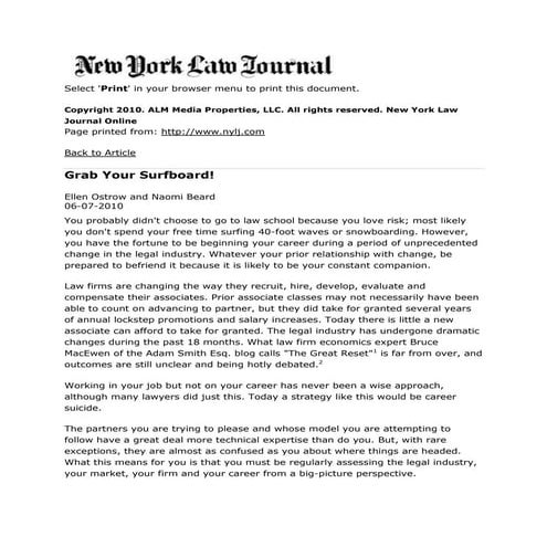 Grab Your Surfboard New York Law Journal