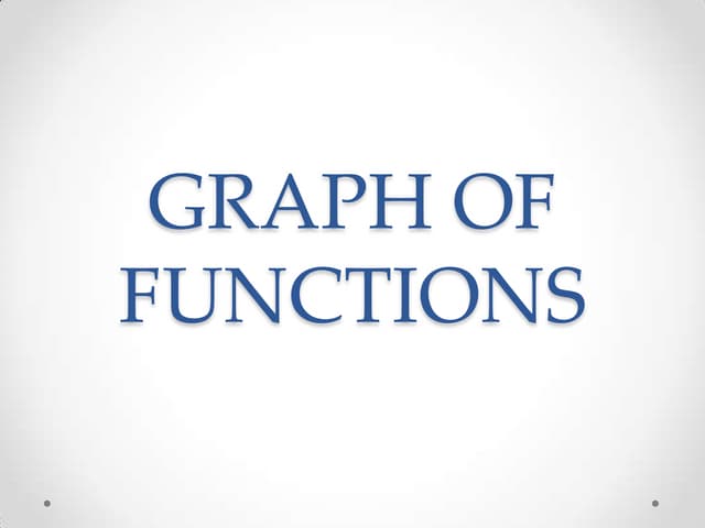 Graph of functions