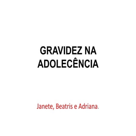 Gravidez na adolecência
