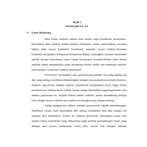 laporan praktikum analisis gravimetri