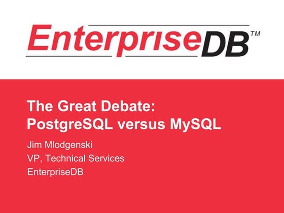 The Great Debate: PostgreSQL vs MySQL